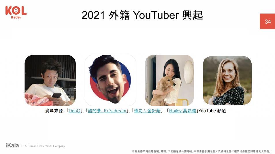 2021 年「美食」、「遊戲」內容大爆發,外籍網紅異國視角獲得高人氣