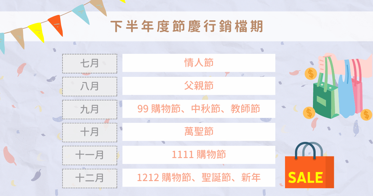 2023 下半年節慶行銷檔期