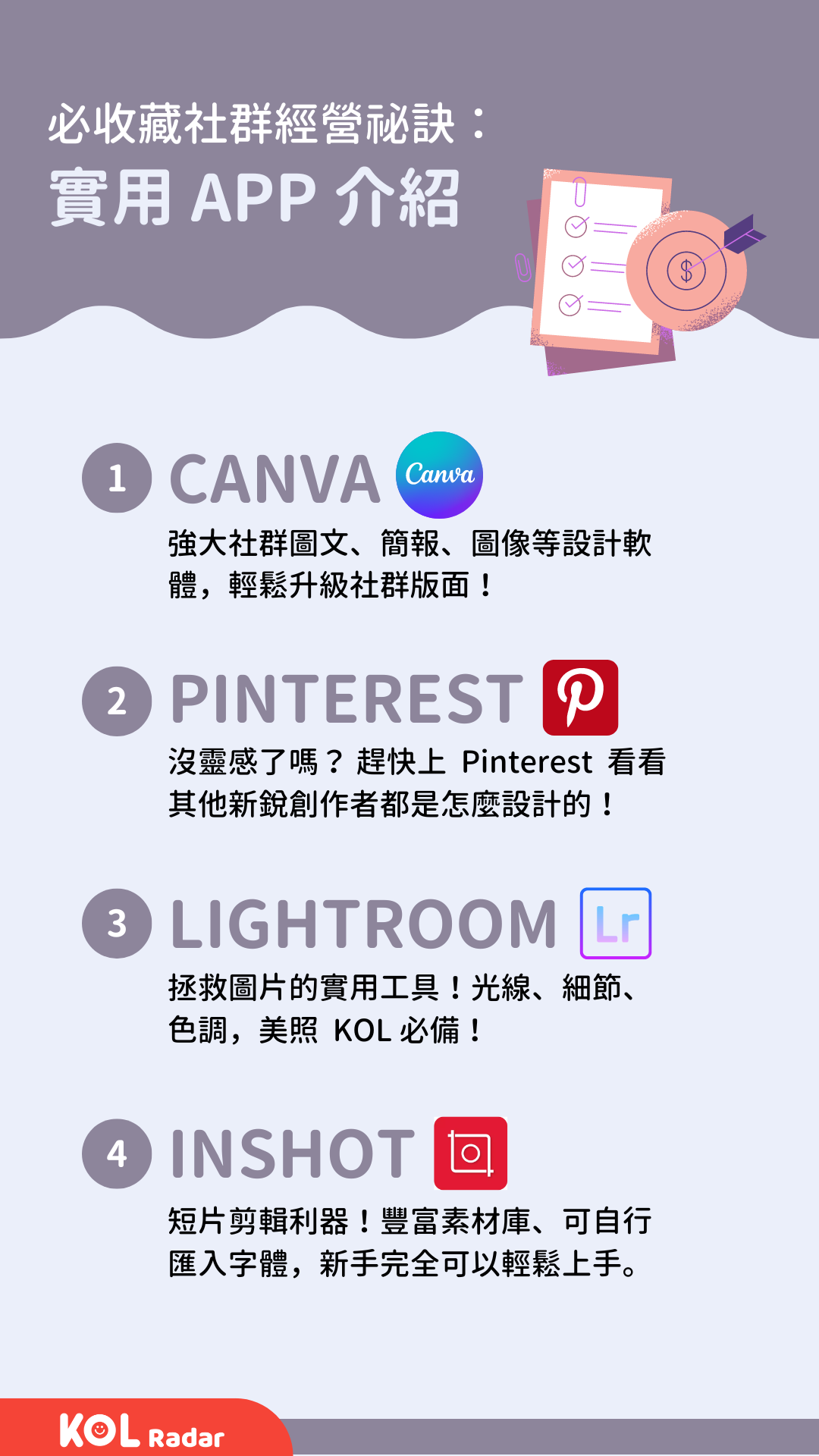 KOL Radar 運用行銷經驗優勢為粉絲提供多元資訊,拓展 IG 演算法對象。