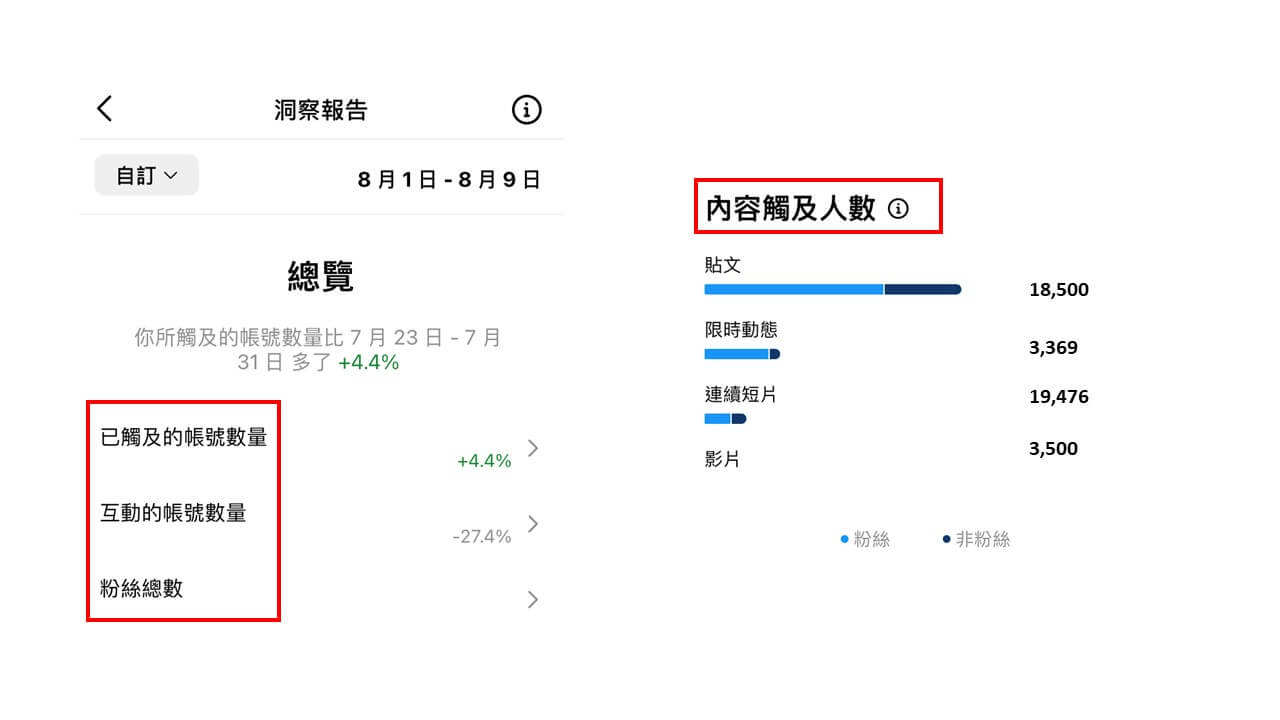 IG 洞察報告頁面